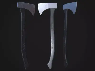 Modern Axe 09 Low-poly 3D model