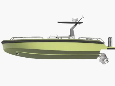 8 Meter Yacht Tender Runabout  3D model