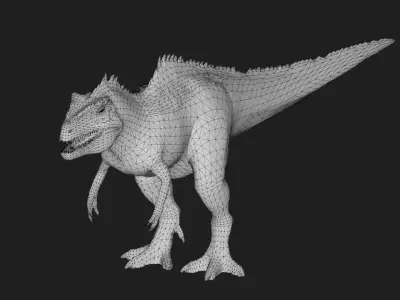 dinosaur Low-poly 3D model 7