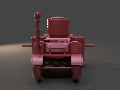 Steampunk Tank High Poly Version 3D model