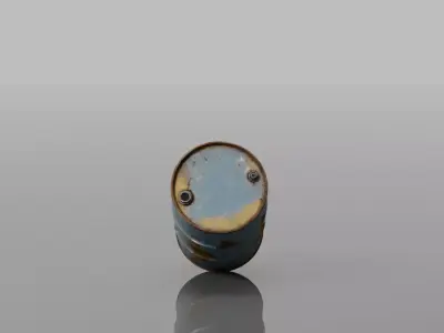 Industrial Oil Barrel Set  6 Variations Low-poly 3D model