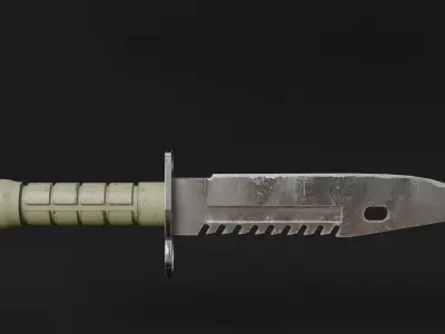 M9 Bayonet In Four Variations Low-poly 3D model