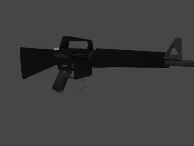 mid poly m16 Free low-poly 3D model