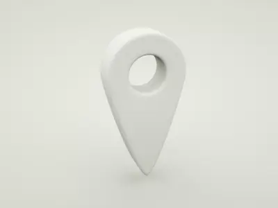 Pin location 3D model