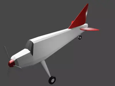 Airplane with propellers Free 3D model