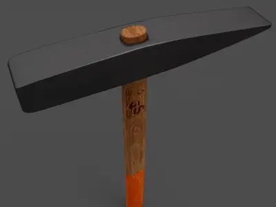 Hammer axe Free low-poly 3D model