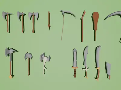 Lowpoly Weapon Pack 3D model