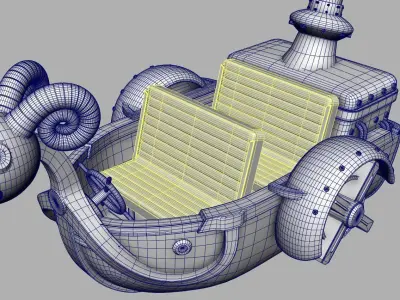 Mini Merry - One Piece Low-poly 3D model