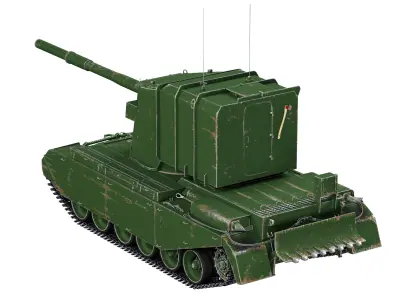 FV 4005 stage 2 Low-poly 3D model