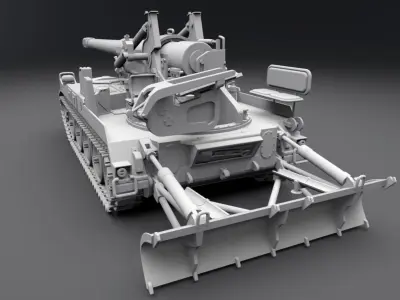 M110A2 Artillery Scale Model 3D print model