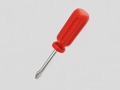 Screwdriver Low-poly 3D model 9