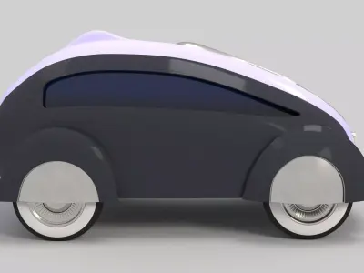  Sci Fi Concept Car Blue  3D model