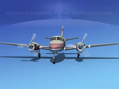 Beechcraft King Air C90 V03 3D model