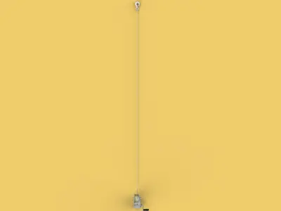 HEAVY DUTY HAND LEVER CRANK WINCH LONG STEEL CABLE ROPE SLING 3D model