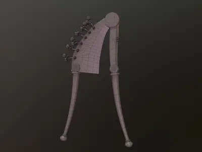 Antique Brass Betel Nut Cuttter Low-poly 3D model
