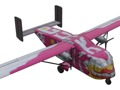 Short SC7 Skyvan Low-poly 3D model