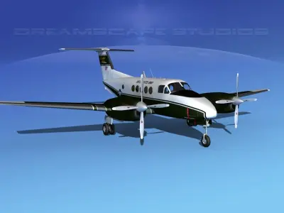 Beechcraft UC-12Q Huron V09 US Army 3D model