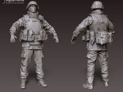 Russian soldier uniform 3D model