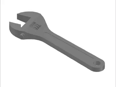 Wrench ajustable 6 inch 3D model