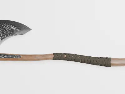 Battle Axe Free low-poly 3D model buy