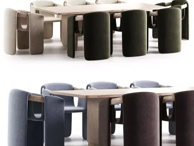 sari Chair rina table 3D model