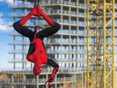  Spider Man Hanging Pose 