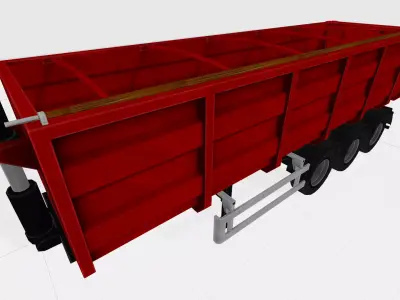 Tipper trailer Low-poly 3D model