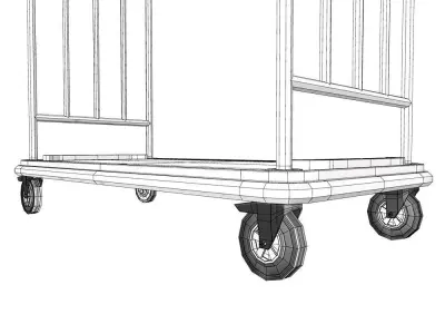 Warehouse trolley 3d model 3D model