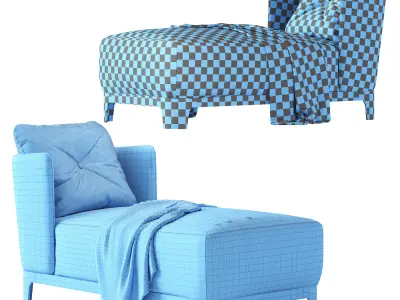 Keaton Chaise Longue Meridiani 3D model