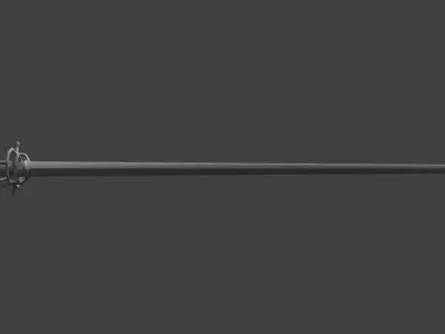 Rapier sword Low-poly 3D model order