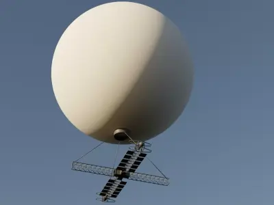 Chinese spy balloon Low-poly 3D model purchase
