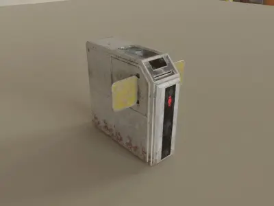 Ticket Barrier - Also with Element3D version Free 3D model