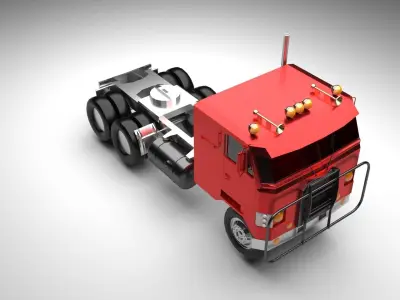Flat Nose Truck 3D model