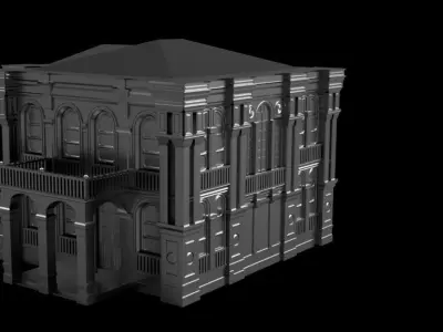 Historical mansion 3D Printable model 3D print model purchase