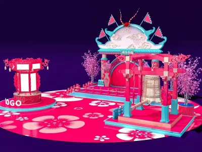New Year decoration  Chinese New Year 3D model