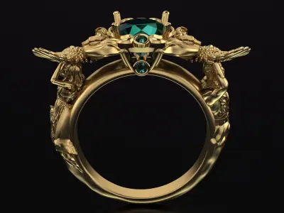 family ring 3D print model