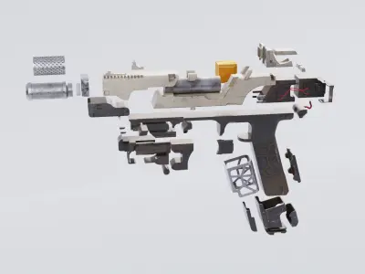 Handgun - Realistic Firearm  3D model