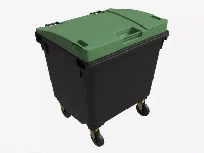 Mobile Waste Container 1100 L 3D model