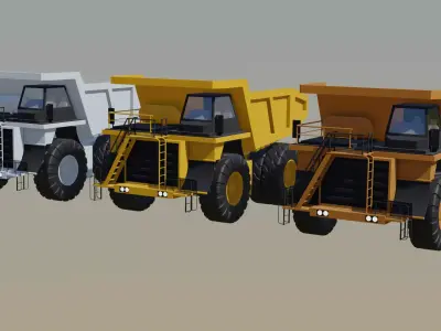 Open Pit Tipper Truck 3D model