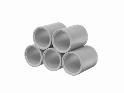 Stack Of Concrete Pipes 3D model