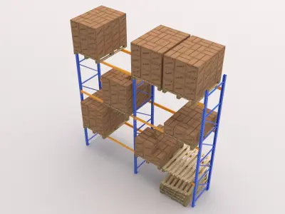 Pallet Rack 3D model