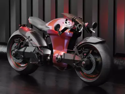 Futuristic EV Bike Concept 3D model