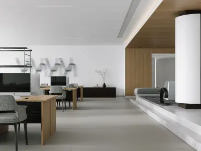  Office interior scene 17 3D model