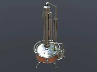 Old Distiller Low-poly 3D model