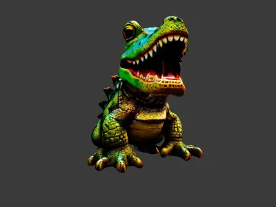 Crocodile Low-poly 3D model