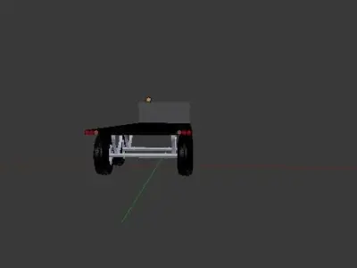 Custom Flatbed Semi Trailer Free 3D model