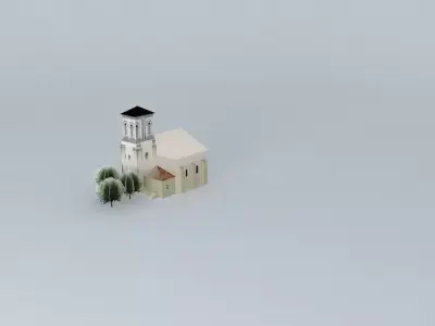 Church in Saint Vincent Free 3D model