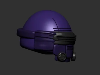 helmet high poly sculpt 3d printable ver 7 3D model 3D model 2