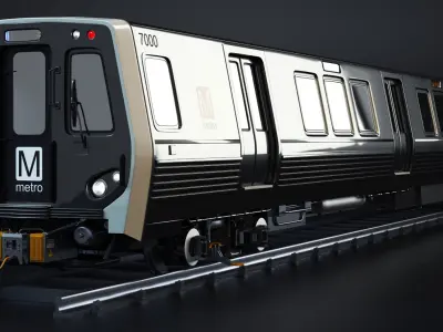 WMATA 7000 Metro Train 3D model