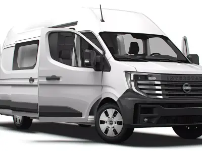 Nissan Interstar L4H3 CrewCab Van HQ Interior 2024 3D model